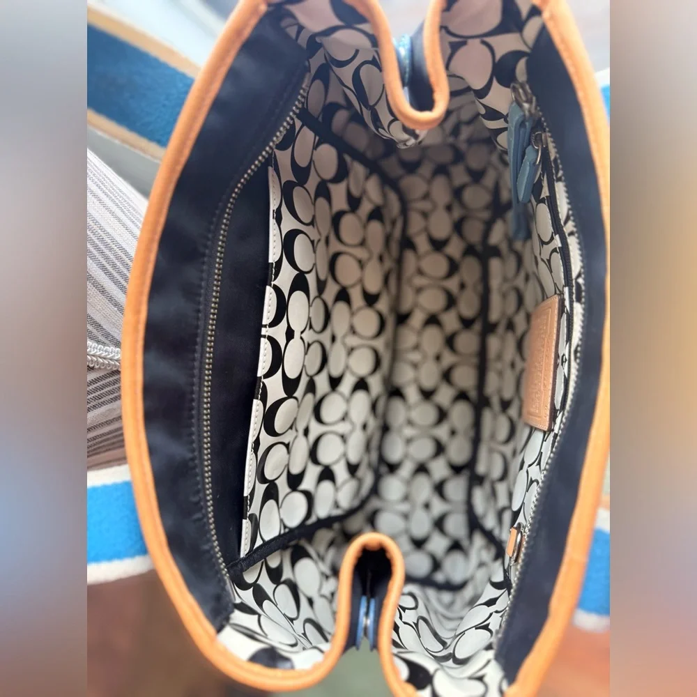 Coach Black and Blue Tote Bag - Picture 11 of 16